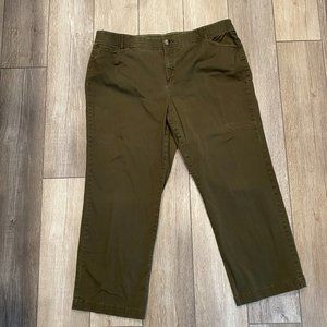 Women's Olive green CJ Banks Comfort Waist pants 22W
